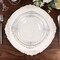 10 CLEAR SILVER 10" Round Plastic Salad Dinner PLATES Embossed Baroque Rim